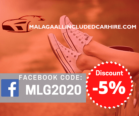 Rent a car with a 5% discount with Málaga All Included Car Hire | Use this code go to Facebook and press like on our page, then you can use the discount code.